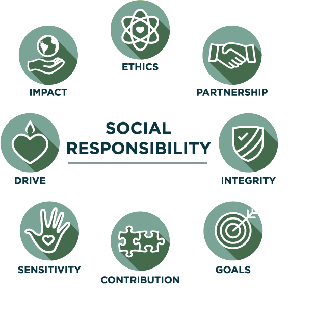 Social Responsibility Icon Set color